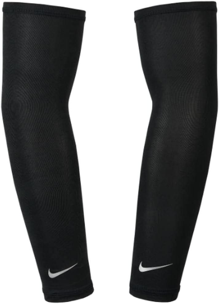 Nike Dri-Fit UV Solar Arm Sleeves - 1 Pair - Unisex - Adult (Black), Size: Adult L/XL