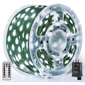 Ollny Christmas Lights 1000 LED 330 FT, IP67 Waterproof Plug in Christmas Tree Lights with Remote, 8 Modes, 3 Timers, Dimmable, House Xmas Indoor Decorations Outdoor String Lights (Cool White)