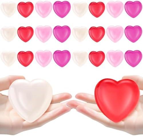 HyDren 24 Pcs Love Heart Sugar Ball Fidget Color Changing Stress Ball Squishes Slow Rise Stress Relief Toys Relaxing Sensory Fidget Toy Gift for Mother Day Friends Party Bag Fillers