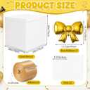 Kolldenn Extra Large Gift Box with Lid 28x28x28, Giant Jumbo White Gift Boxes with Bow Balloon and Ribbon for Gender Reveal Birthday Big Presents Special Celebrations Anniversary Wedding Party Decor, 6 count