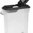 Buddeez Airtight Rolling Pet Food Storage Container, 50 Quart, with Scoop, 1 Pack