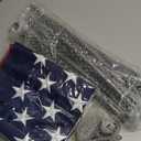 American Flag and Flag Pole for House Outside, 5ft Heavy Duty Flag Poles Kit with 3x5 Embroidered USA Flag, Tangle Free Steel Black Flag Pole with Bracket for Residential, Commercial, Outdoors Garden