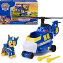 PAW Patrol: Air Rescue Chase Action Figure & Hero Helicopter Toy with Projectile Launcher & 2 Projectiles, Kids Toys for Boys & Girls Ages 3+