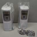 2 Pcs Automatic Air Freshener Spray Dispenser with Screen LCD Perfume Dispenser Wall Mount/Standing Capacity for Bathroom Hotel Office Commercial Place(White)