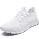Men Running Tennis Shoes Gym Fashion Sneakers Walking Workout Shoes Athletic Slip on Breathable Mesh Comfortable Lightweight Casual Sport Shoe, size 45, White