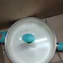 GreenPan Rio Healthy Ceramic Nonstick 5QT Saute Pan Jumbo Cooker with Helper Handle and Lid, PFAS-Free, Dishwasher Safe, Turquoise