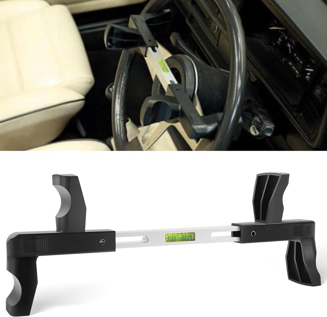 ATD-3100 Steering Wheel Level Alignment Tool - Steering Wheel Level Bar Tool - Universal Use for Passenger Cars, Vans & Trucks with Steering Wheel Internal Diameter 270mm-340mm, Spring-Loaded
