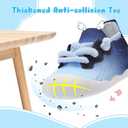 BARERUN Baby Shoes Baby First Walking Shoes Infant Sneakers Wide Toe Box Slip on Shoes Soft Sole Baby Boys Girls Crib Shoes Toddler Breathable Lightweight House Sock Shoes (Blue Change)