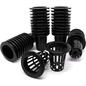 2.75in Garden Plastic Slotted Mesh Cups Pots, Round Net Cups Plant Net Pot Bucket Basket for Hydroponics (40pcs)