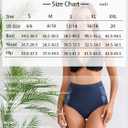 Halcurt Women's High Waisted Swim Bottoms (Available in Plus) Full Coverage Bikini Swimsuit Bottoms (Blue, M)