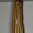 Curtain Rods No Drilling for Windows 30 to 60 Inch, 5/8" Adjustable Gold Curtain Rod, Renter-friendly with Adhesive Brackets for Drill-free Installation.