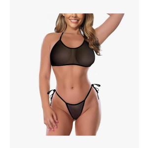 Bikinis Slutty Thong Bathing Suit for Women Sexy Exotic See Thru Swimsuit, One Size