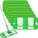 Papclean 6 Pack Reusable Mop Pads Refills Compatible with Swiffer Sweeper | Dry Sweep & Wet Mop, Washable Cloth 100 Times, Pick Dirt, Dust & Pet Hair for Hardwood, Tile, Laminate, Kitchen, Bathroom