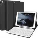 kenke Case with Keyboard for iPad 9th/8th/7th Generation 10.2 inch 2021/2020/2019 Detachable Wireless Bluetooth Keyboard Cover Thin & Light with Left Side Pencil Holder Auto Wake/Sleep (Black)