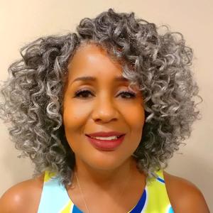 7 Packs GoGo Curl Crochet Hair 10 Inch Grey Short Curly Crochet Hair for Women Beach Curl Water Wave Deep Twist Crochet Braids Synthetic Braiding Hair Extensions (10 Inch, TGRAY)