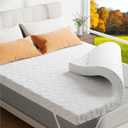 Memory Foam Mattress Topper - 3 Inch Gel Mattress Pad for Pressure Relief, Premium Soft Cooling Sleep Bed Topper, Non-Slip Design with Removable & Washable Cover, CertiPUR-US 