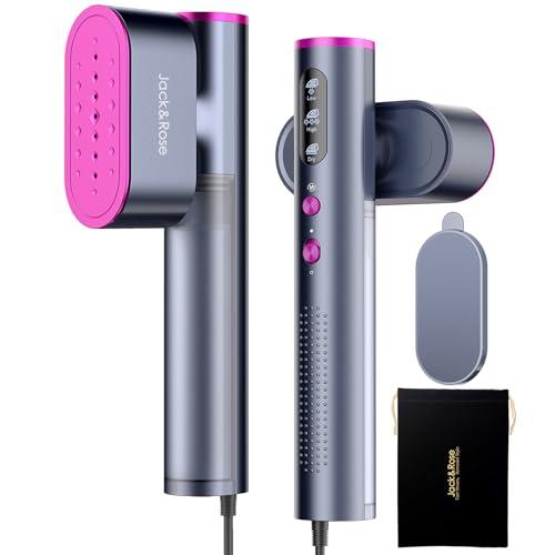 Jack ＆ Rose Travel Steamer for Clothes,100-220V Portable Iron,15s Heat Up,Steamer ＆ Iron 2 In 1, Travel Size,Large Ceramic Heat Panel,for Global and Europe