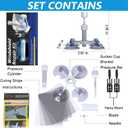 Brennenstuhl Windshield Repair Kit, Windshield Crack Repair Kit, 2 Bottles Car Windshield Chip Repair Kit Quick Fix for Rock Chip Repair Kit Windshield Chips, Cracks, Star-Shaped Crack (Blue)