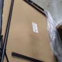 FurnitureR 33.9 Inch Square Folding Table, Multi-Functional Card Table for Holiday Hosting, Game Nights, Small-Space Dining, Portable Indoor Outdoor Use, Black PVC Top & Metal Frame