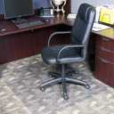 Dimex Office Chair Mat for LowPile Carpet 45" x 53" Clear Desk Floor Protector with Lip, Smooth Glide PVC for Rolling Chairs, 45" X 53" X .11"