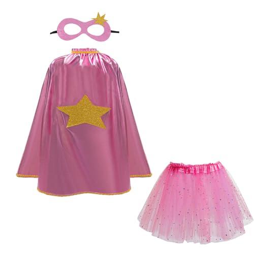 IDOTTA Kids Super-hero Costumes Capes with Mask Tutu Set for Girls Dress Up Party Halloween Princess Super Hero Cosplay - Skirt only