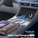 120W for iPhone 17 Pro Max Car Charger, Dual PD 60W & QC 3.0 Cigarette Lighter USB Charger with 60W Type C Cable, Car Charger USB C, Car Accessories for iPhone 17/16 Pro/Air, Galaxy S25, iPad, MacBook
