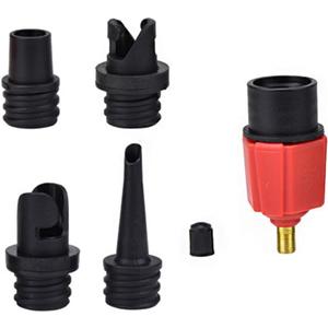 Car Compressor to Inflatable Pump Valve Adapter, Inflatable Valve Adapter with 4 Nozzles for Inflatable Air Mattress,Swimming Ring/Pool,Inflatable Bed/Sofa,Boat,Kayak,SUP and More