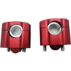 7/8" to 1 1/8" HandleBar Risers Mount Clamps Risers Adaptor for Dirt Pit Bike ATV Motorcycle (RED)