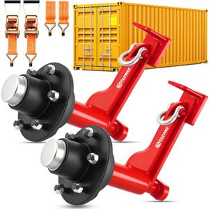 Shipping-Container Wheels Kit Accessories - Upgrade 6-Lug Heavy Duty Shipping Container Axle Wheels for Moving 20ft - 40ft Container 2 Pack