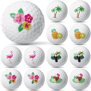 Civaner Hawaii Golf Balls Gift Set Tropical Collection Golf Accessories Novelty Funny Golfer Birthday Gifts for Men Women Coworkers Employee Golfers Lovers