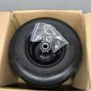 RONPOW 13x6.50-6 Lawn Mower Flat Free Tires and Wheels, 13x6.5-6 Heavy Duty Solid Front Tire for Zero Turn Mowers, 500Lbs Load, Universal 3/4", 5/8" and 1/2" Bearings, 5.51"-7.91" Hub, 2Pack Black