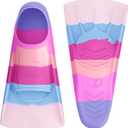 Gintenco Swim Fins, Kids Swim Training Fins for Lap Swimming, Travel Size Flippers with Mesh Bag, Silicone Swimming Fins for Kids Teens Adults Women Men