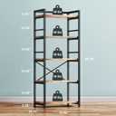 Denkee 5-Tier Bakers Rack with Storage, Kitchen Microwave Stand Shelf, Coffee Bar for Small Spaces, Free Standing Kitchen Storage Shelf Rack, 23.62" L x 15.75" W x 60.24" H