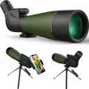 25-75X80/100 Spotting Scopes for Target Shooting - HD Spotter Scope with Tripod Carrying Bag & Smartphone Holder - BAK4 Waterproof Spotting Scope for Bird Watching Hunting Wildlife Viewing