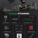 4K+2.5K+2.5K 3 Channel Dash Cam - Front/Rear/Inside - 5.8GHz WiFi 6 Dashcam with IR Night Vision, 64GB Card, 24H Parking Mode, G-Sensor - Car Dash Cam for Rideshare & Taxi