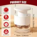 Cherry Pitter Multiple,2025 Quickly Release Multi Cherries Stoner Pitter,7-Hole Push Button Cherr'y Core Pit'ter Tool with Splatter Protector,Pit Seed Remover for Making Cherry Jam, White