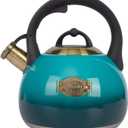 Tea Kettle Stovetop Whistling Kettle Teapot, Food Grade Stainless Steel Teakettle for Stove Top with Heat Proof Ergonomic Handle, 3.1 Quart Tea Pot (Blue)