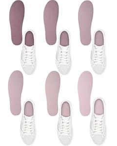 Velmitten 6 Pairs No Show Socks Sockless Shoe Liner Washable Barefoot Shoe Insoles No Slipping Inserts for Women Man(Nude Style)