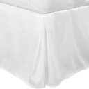 PiccoCasa Twin Size Pleated Bed Skirt, Bed Frame and Box Spring Cover - 16 Inch Tailored Drop Dust Ruffle Bedskirt, Wrinkle Free and Fade Resistance, Easy to Stall - White