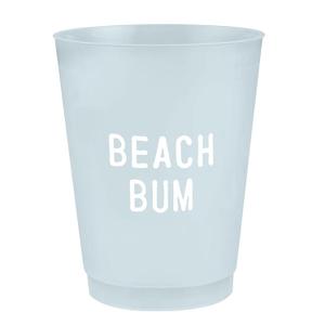 Santa Barbara Design Studio Party Cups Face to Face Designs BPA-Free Plastic Frost Cups, 16-Ounces, Beach Bum, 8-Count