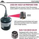 CAMPINGMOON CAG 600 Propane Gas Device Adapter with Extend Hose(41"/105cm), Input: 16oz/1Lb Small Tank, Output: CAG 600 Torch Stove Z22/Z29-105