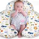 Nursing Pillow for Bottle and Breastfeeding, Ergonomic Design Support for Mom and Baby, Removable Cotton Cover, Machine Washable, Dog Pattern(Creamy White)Pallet of Product