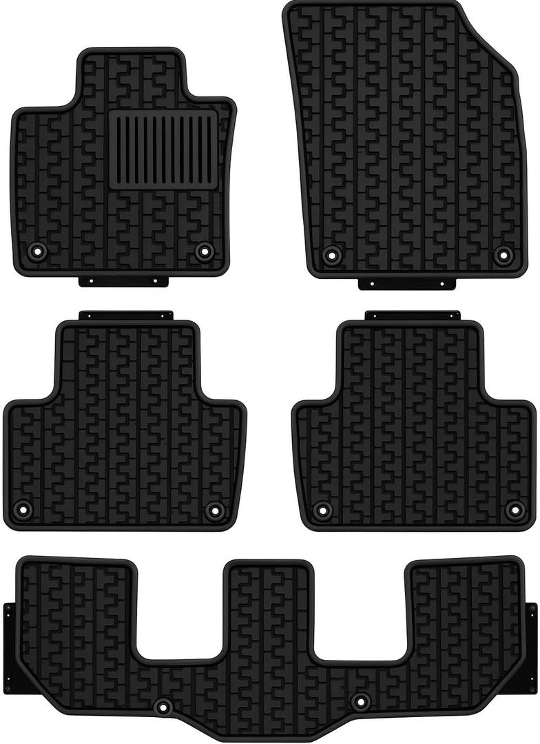 Custom-fit 2016-2026 Volvo XC90 Floor Mats 3 Row Seat Liner All-Weather Full Liners, 2017 2018 2019 2020 2021 2022 2023 2024 2025