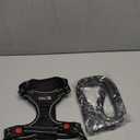 No Pull Dog Harness Adjustable Reflective Oxford Easy Control Medium Large Dog Harness with A Free Heavy Duty 5ft Dog Leash (M (Neck: 14.5"-20.5", Chest: 22"-28"), Black Harness+Leash)