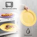 Berglander Plastic Plates Set of 8 Pieces 10", Mutil Color Reusable Flat Dinner Plates, Salad Plates, Pasta Bowls, Dishes Set Easy to Carry for Home, Garden, Picnic, Camping, Outdoor