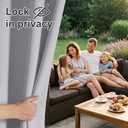 RYB HOME Outdoor Curtains for Patio Waterproof Block Sunlight Thermal Insulated Privacy Assured Thick Outside Curtains for Pergola, Deck, Gazebo, W52 x L108, Light Grey, 1 Panel