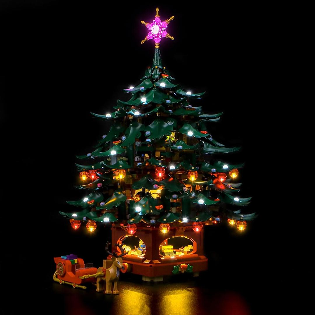Hilighting Upgraded Led Light Kit Compatible with Lego Family Christmas Tree Decoration Building Set, Lights Decoration Compatible with Lego 41843 (Model Not Included)