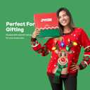 JOYIN Ugly Christmas Sweater Women Men Couples, LED Light Up Ugly Christmas Sweater Kids 2025 Reindeer(Red (XL)