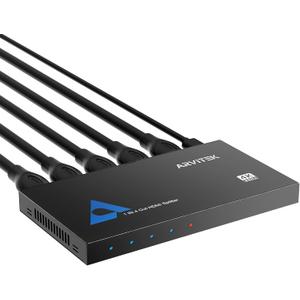 4K Metal HDMI Splitter 1 in 4 Out, 14 Powered HDMI Video TV Splitter for Xbox, PS4/5, PC, Laptop, 4Kx2K@30Hz 3D Full HD, Mirror Monitor Only (Not a Switch)