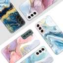 Galaxy S22 Case Gold Sparkle Glitter Marble Slim Shockproof TPU Soft Rubber Silicone Cover Phone Case for Samsung Galaxy S22 5G 6.1 inch 2022 Dark Blue